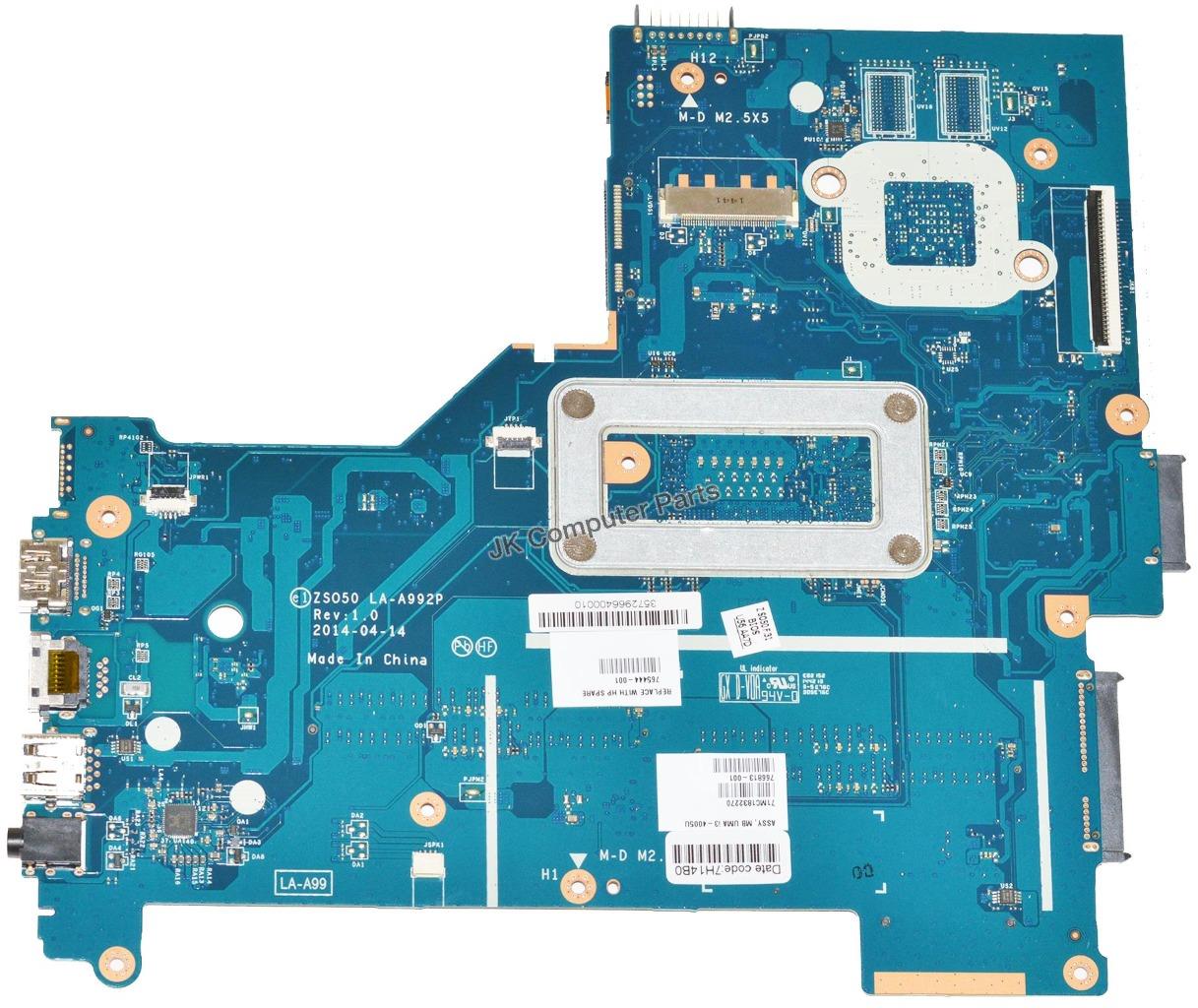 HP 15-R Motherboard Intel i3 4010U 1.7Ghz CPU ZSO50 765444-001